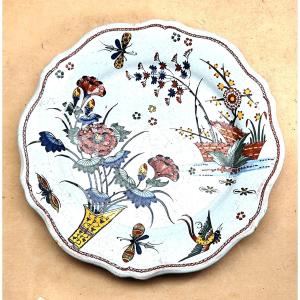 Beautiful Rouen Platter, 25cm, Flamboyant, Good Original Condition