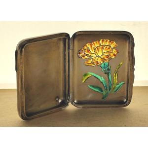 Luxury: Upholstered Silver Minerva Safety Matchsafe, Circa 1880