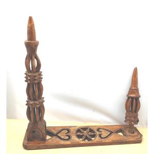 Museum Of Slovenia: Carved Spinning Wheel Distaff, 1830