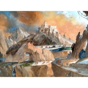 Under Glass Paint, German Romanticism, 19th Century, Fantastic Subject