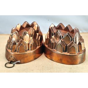 Pair Of Oval Copper Molds, Benham And Froud, England, Late 19th Century, Fine Condition