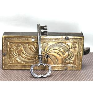 Beautiful Key, Beautiful Italian Baroque Furniture Lock, 18th Century
