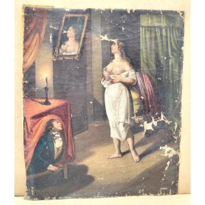 How Lovely They Are! A Libertine Painting Late 18thc, In Need Of Restoration…