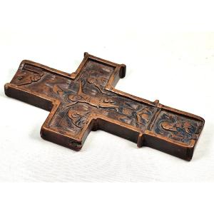 Russian Pectoral Cross, 17th-18th Century ,carved Boxwood, Worn… Orthodox.