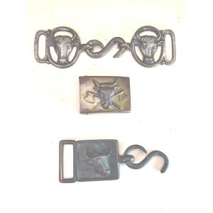 Collection: Small Deal Of Butchers Buckles, Bronze And Brass, 19th Century