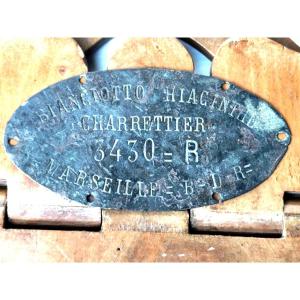 Trade Plaque Of Hyacinth, Carter From Marseille, 19th Century.