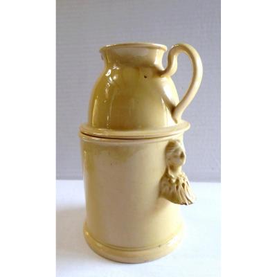 Apt, 18th Century, Fine Yellow Earthenware Night Creamer, Beautiful Condition