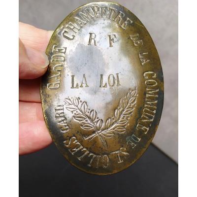 Guard Plaque Of Saint Gilles Du Gard,  19th Century