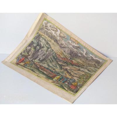 Les Sources Chaudes d'Alhama, Braun- 1564, Genuine Colors!