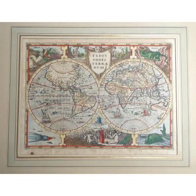 Planisphere, Period Copper Engraving, Nuremberg, 18th Century