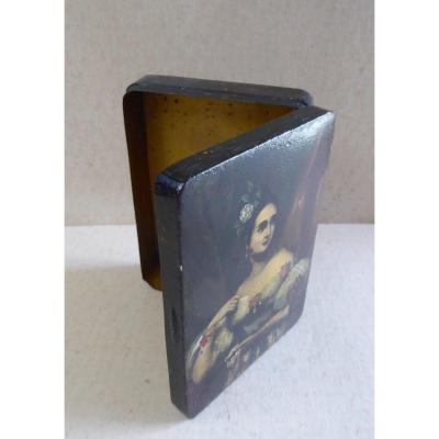 Stobwasser, Signed, Lacquered Box,  Love Letter, 1830