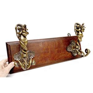 Patères Herculéennes, 2 Puissants sujets Bronze 19e Siècle, Belle décoration