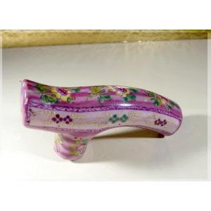  pommeau de Canne  Compagnie Des Indes, Porcelaine XVIIIe.  P-A