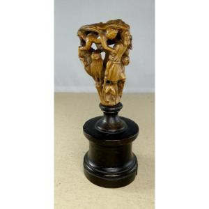 Museum: Carved Boxwood, 17th Century, Sacrifice Of Isaac