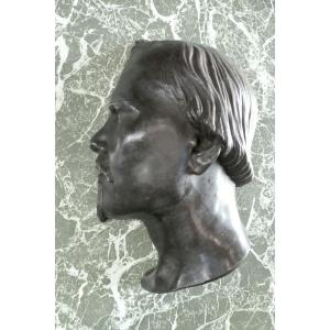 Grand Profil Bronze, Probablement Henri d'Orléans, Duc d'Aumale 1854