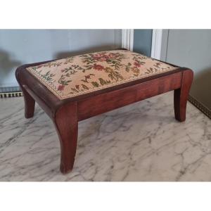 Small Restoration Period Footstool In Mahogany