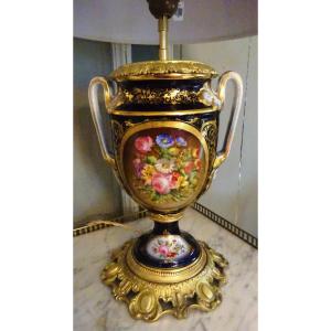 19th Century Paris Porcelain Vase Mounted As A Lamp