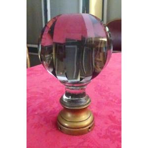 Large 19th Century Crystal Staircase Ball