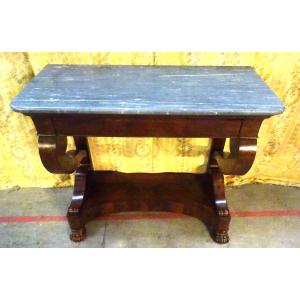 Mahogany Console Table From The Late Empire/early Restoration Period