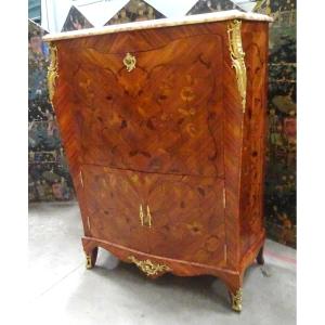 Louis XV Style Secretary In Marquetry