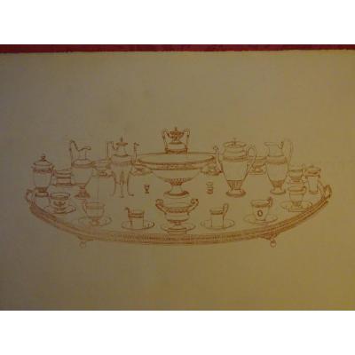 Collection Of A Set Of 50 Engravings Empire Style Goldsmith's Pieces 1900
