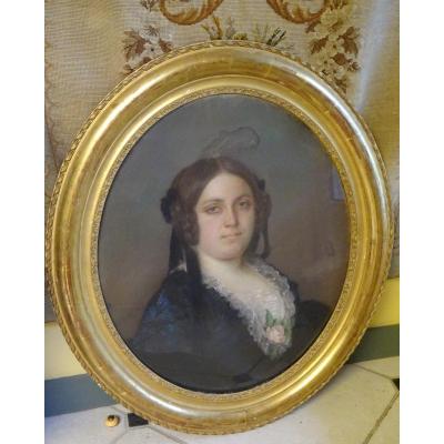 Portrait Of Woman, Pastel Napoleon III