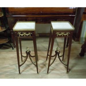 Pair Of Mahogany Sellettes 19th