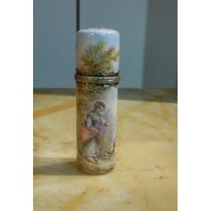 Salt Bottle In Email And Silver