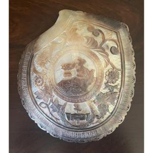 Mother-of-pearl Plaque With Revolutionary Decoration 