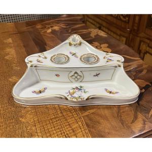 Herend Hungary Porcelain Inkwell