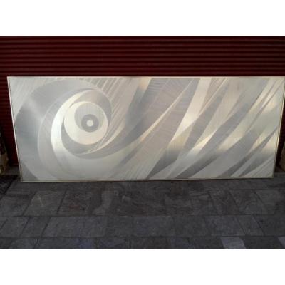 Decorative Panel In Alu Brush Annees 60 70