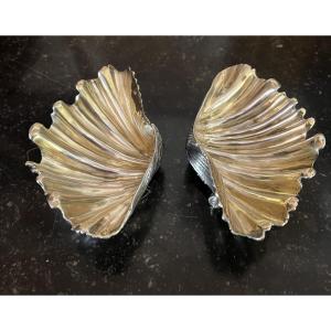 Pair Of Solid Silver Salt Shakers