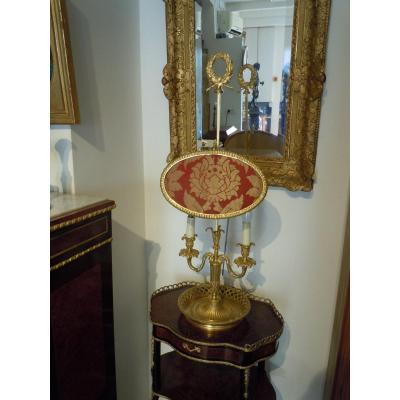 Screen Lamp In Gilt Bronze