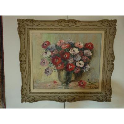 Bouquet Of Flowers By Henri Edouard Bargin