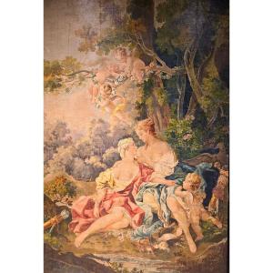 Important Oil Painting On Canvas, After François Boucher, 19th Century (196cm X 130cm)