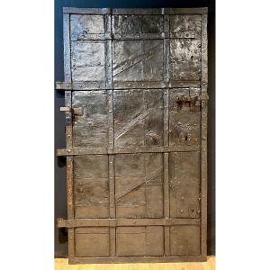 Wrought Iron Door, Two Locks, 17th Century. (186cm X 112cm)