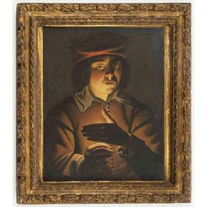  Young Boy By Candlelight, Wolfgang Heimbac (1615-1678) Attributed