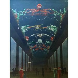 La Samaritaine Decoration Of Rue De La Monnaie Art Deco Decoration Project Paris Gouache