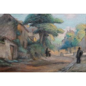 Jules Adler The Agile Rabbit Pastel On Montmartre Wallpaper 