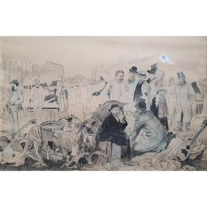 Oswald Heidbrinck Drawing The Scrap Metal Fair Bd Richard Lenoir 11th Arrondissement Paris