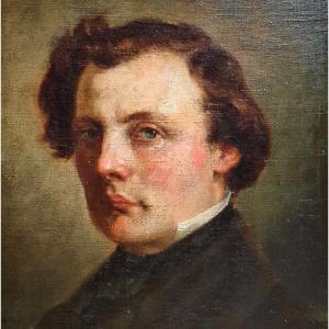 Portrait Of A Dandy, Oil On Canvas, French School, 19th Century