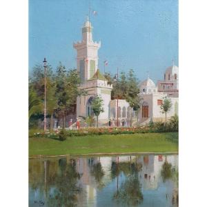 Marius Rey Colonial Exhibition 1906 Marseille Morocco Algeria Oil On Panel 