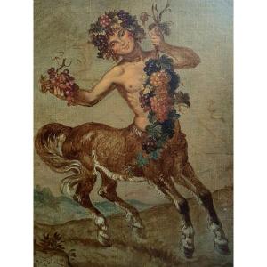 Armand Point, Centaur With Grapes, Oil On Canvas, Sketch, Venus And The Centaur, 1913, Symbolism