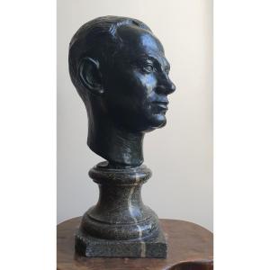 Paul Simon Buste d'Homme Circa 1920 Andro Fondeur Paris Bronze Portrait