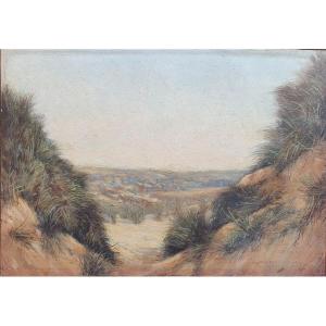 Bray Dunes Beach, Oil On Panel, 1937, Signature To Be Identified, Dunkirk North