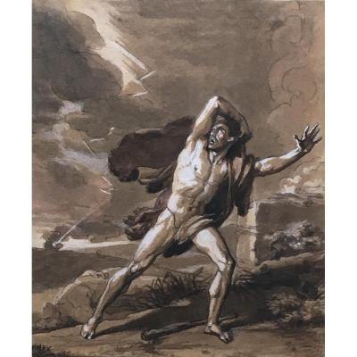 The Remaint Of Cain Jean Baptiste Biscarra 1817 Preparatory Drawing