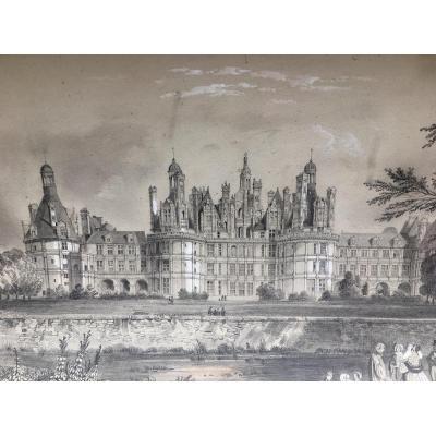 Animated View Of The Chambord Castle Drawing At The 1850 Lead Mine