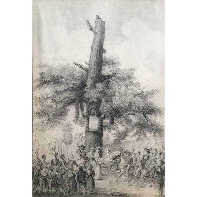 The Duchess Of Berry Oak Henry IV In Sainte Foix Drawing 1827