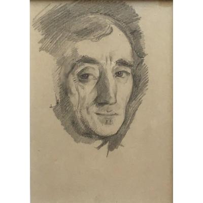 Théo Van Rysselberghe Self-portrait Drawing Pencil Belgian Painter