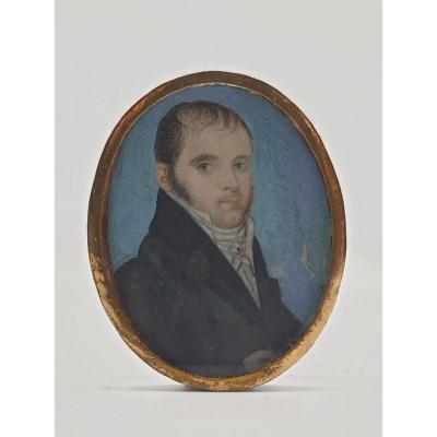 Portrait Man Around 1800 Miniature